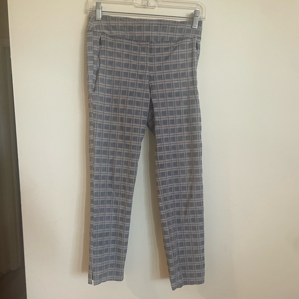 Plaid capri pants